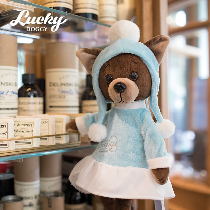 Jouet doux, Doggy chanceux - Lucky Kiki: Look tendre (38 cm)