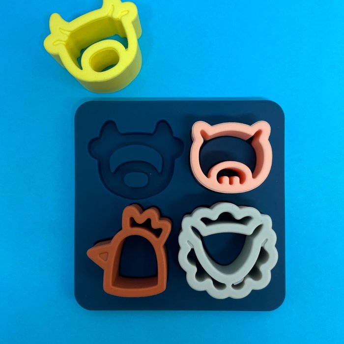 Jouets d'éveil en silicone - Puzzle les animaux de la ferme