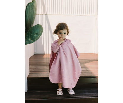 Poncho de Plage Whale Pink Monnëka précommande