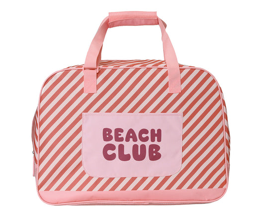 Sac de Plage avec Filet Stripes Bloom & Blush précommande
