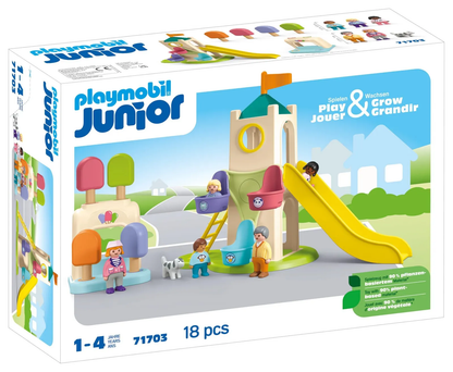 Playmobil 71703 Junior : Aire de Jeux avec Toboggan géant