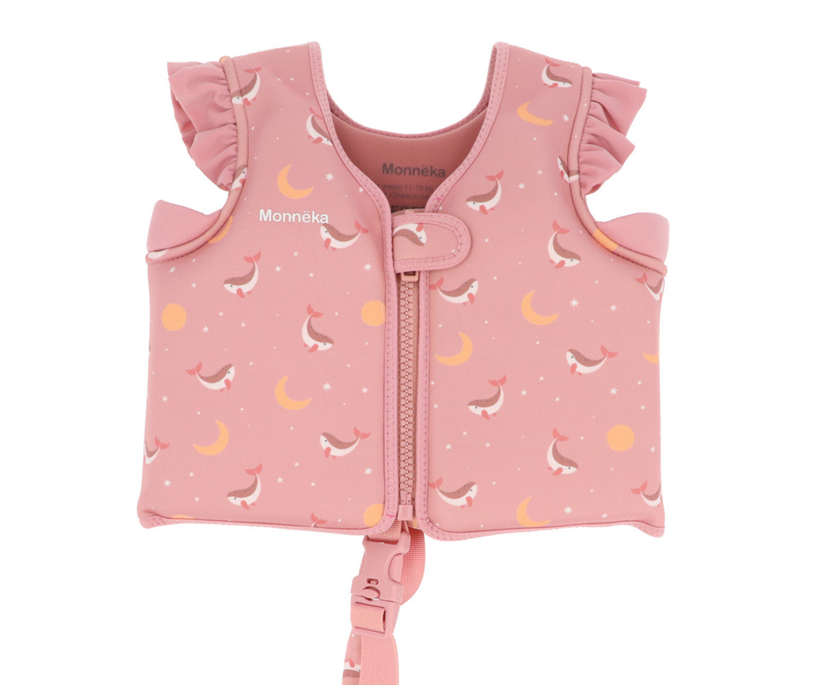 Gilet de Flottation et Apprentissage Whale Pink Monnëka précommande