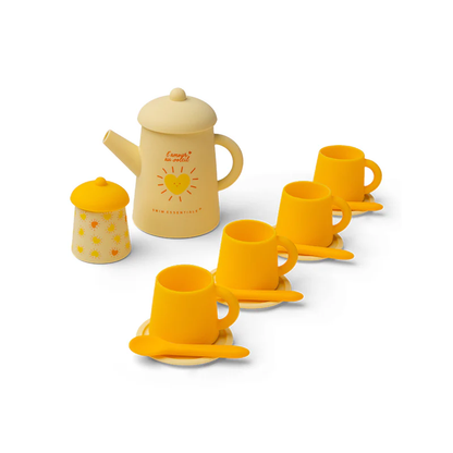 jouet – service à thé - jaune - solmate - 9 pieces