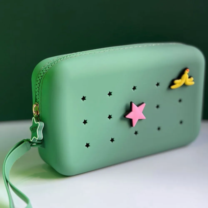 Maxi Pouch/Toilet Bag with Perforation for Personalization