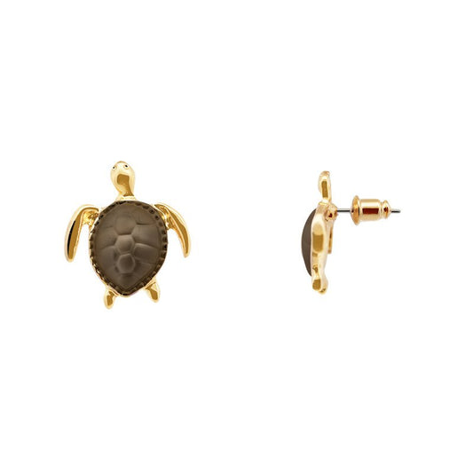 Boucles d'oreilles tortue en émail