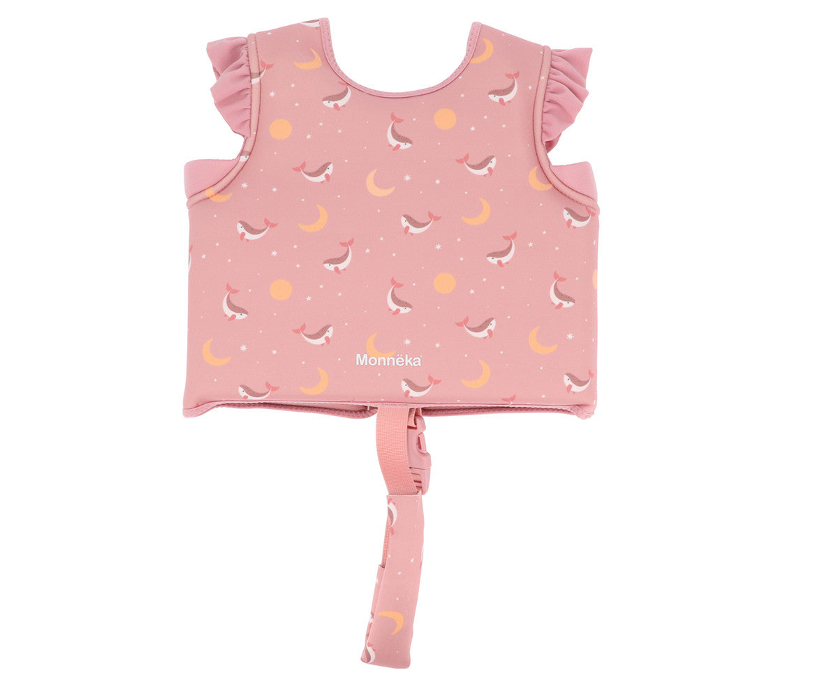 Gilet de Flottation et Apprentissage Whale Pink Monnëka précommande