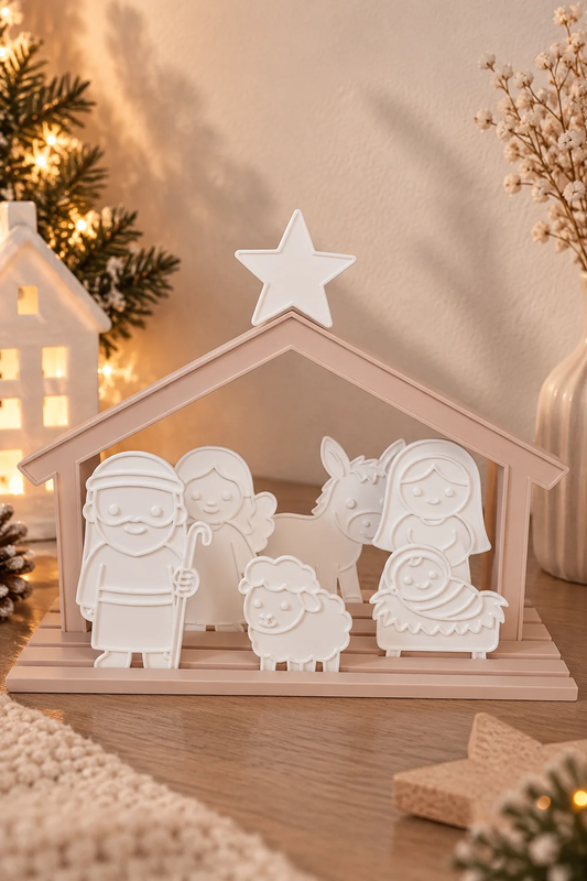 Crèche à colorier