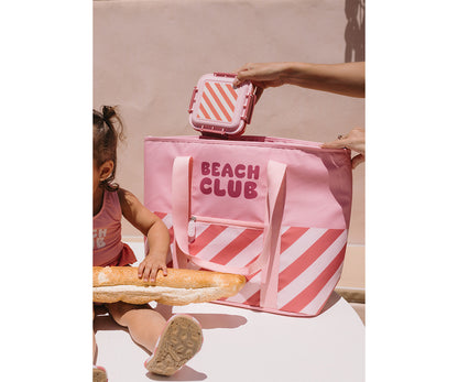 Grande Boîte à Lunch Stripes Bloom & Blush Monnëka Précommande