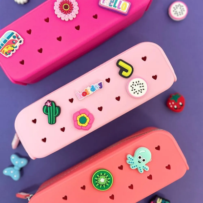 Personalized Perforated Silicone Pencil Case