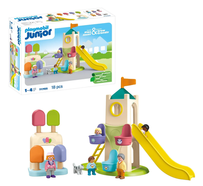 Playmobil 71703 Junior : Aire de Jeux avec Toboggan géant