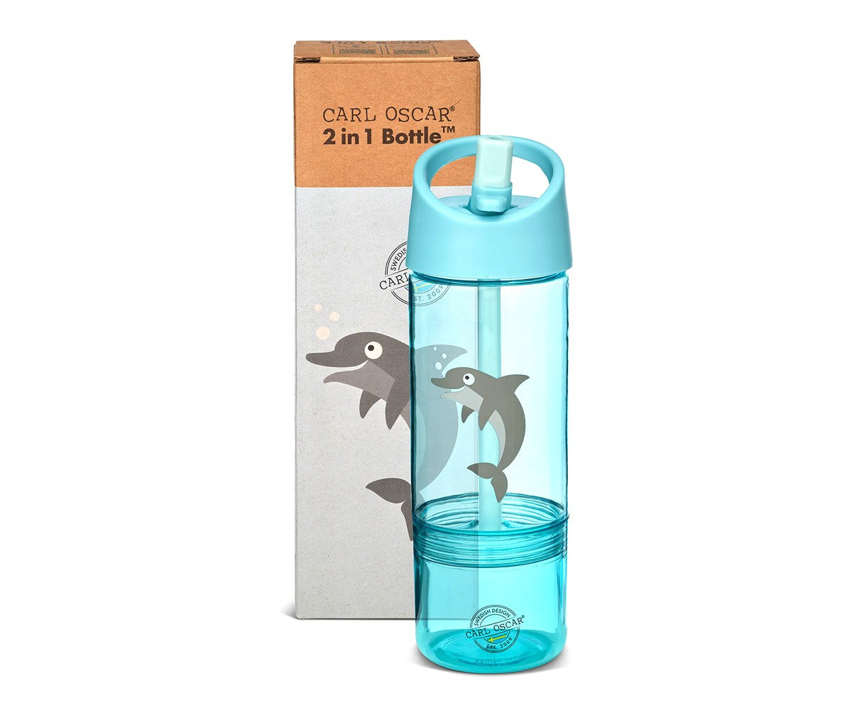 Gourde Tritan 2 en 1 Dolphin Blue