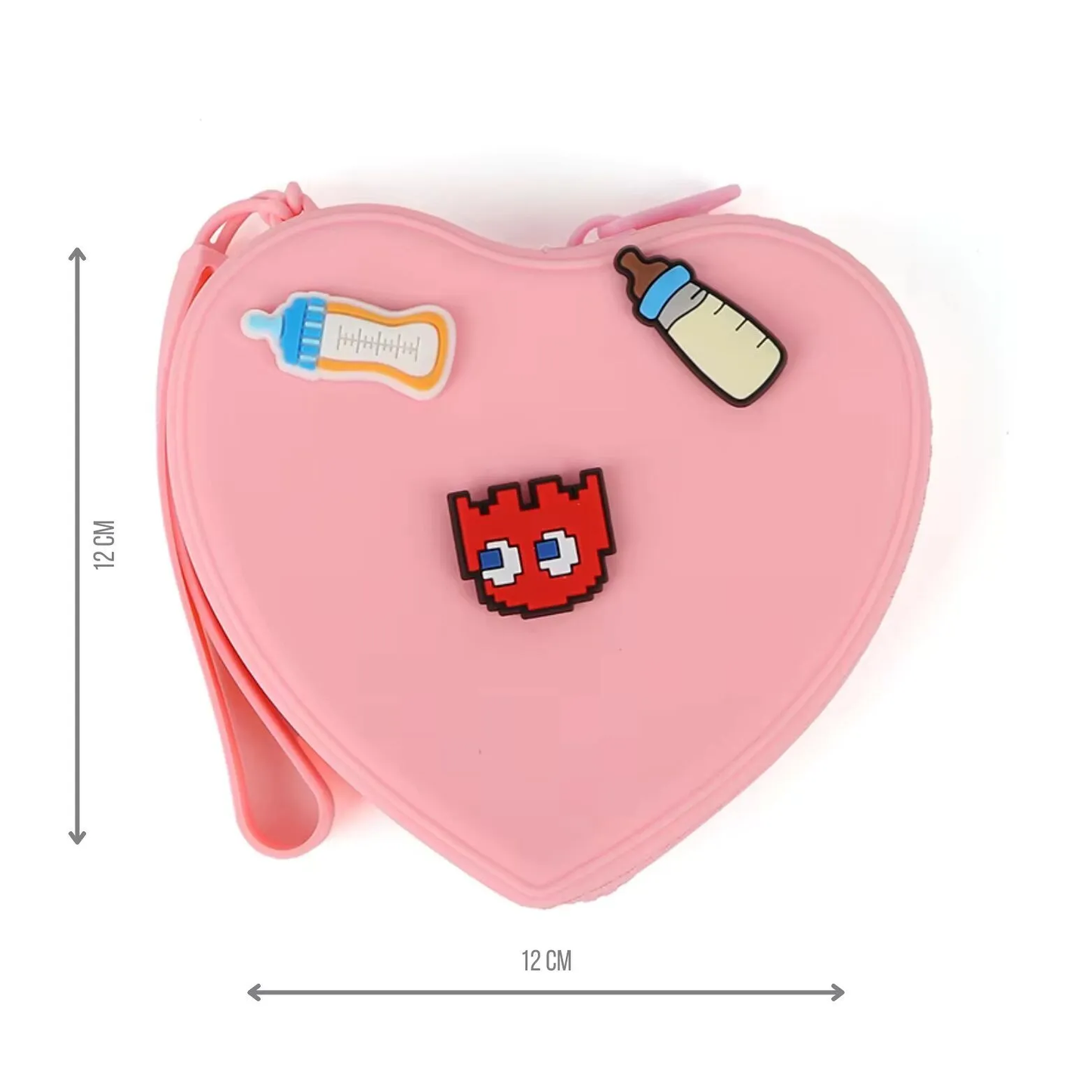 Pochette perforée en silicone à personnaliser - forme Coeur
