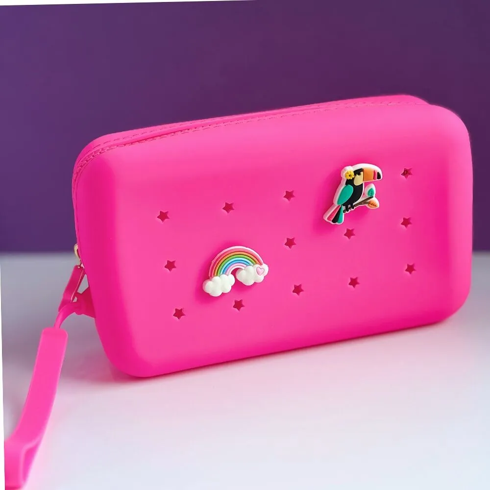 Maxi Pouch/Toilet Bag with Perforation for Personalization