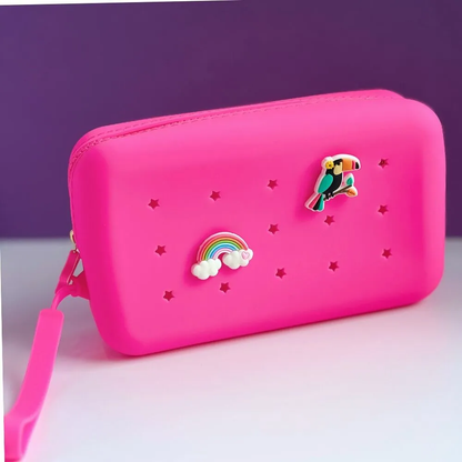 Maxi Pouch/Toilet Bag with Perforation for Personalization