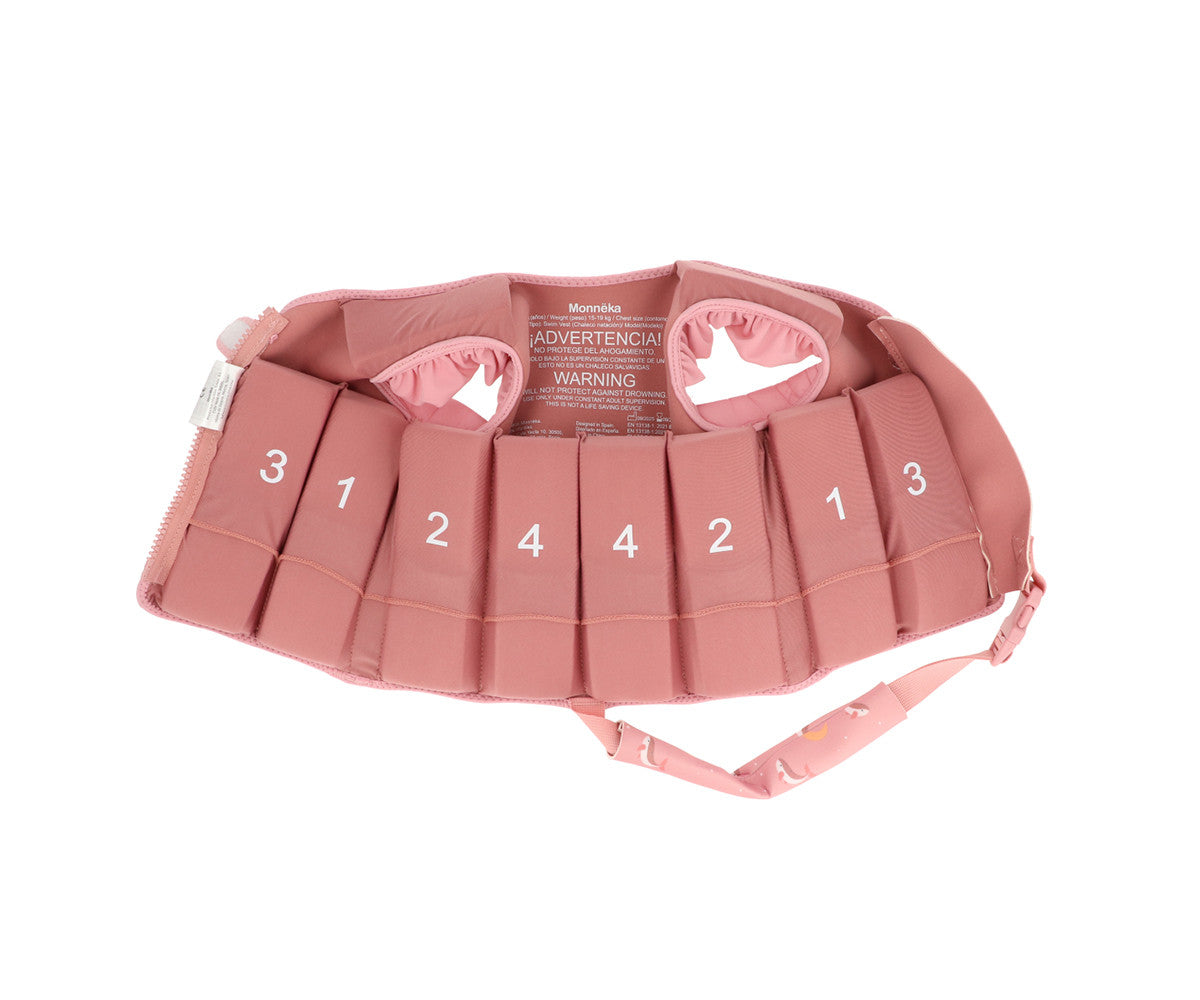 Gilet de Flottation et Apprentissage Whale Pink Monnëka précommande