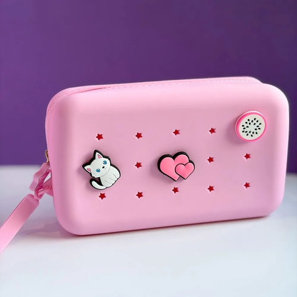 Maxi Pouch/Toilet Bag with Perforation for Personalization