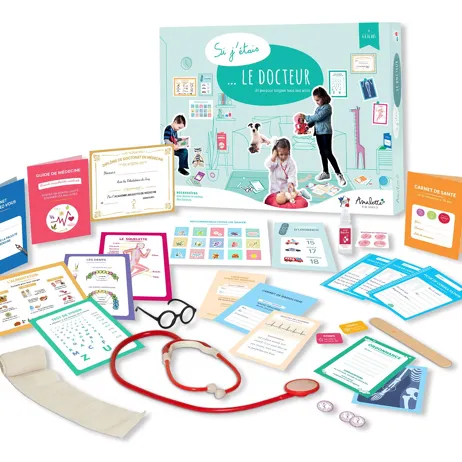 SI j'étais le docteur - jeu d'imitation éducatif made in France - inspiration Montessori et Freinet