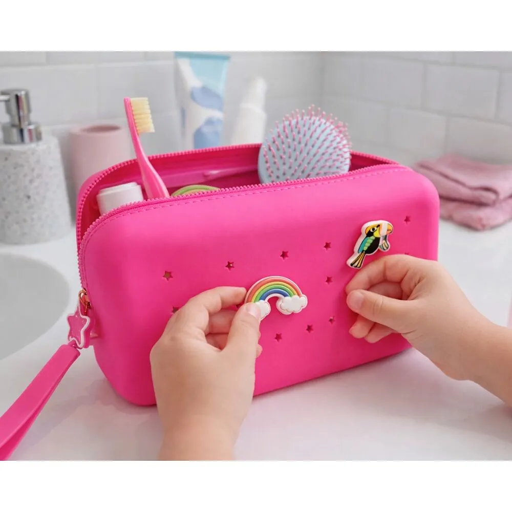 Maxi Pouch/Toilet Bag with Perforation for Personalization