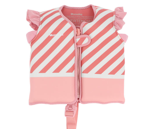 Gilet de Flottation et Apprentissage Stripes Bloom & Blush Monnëka Precommande