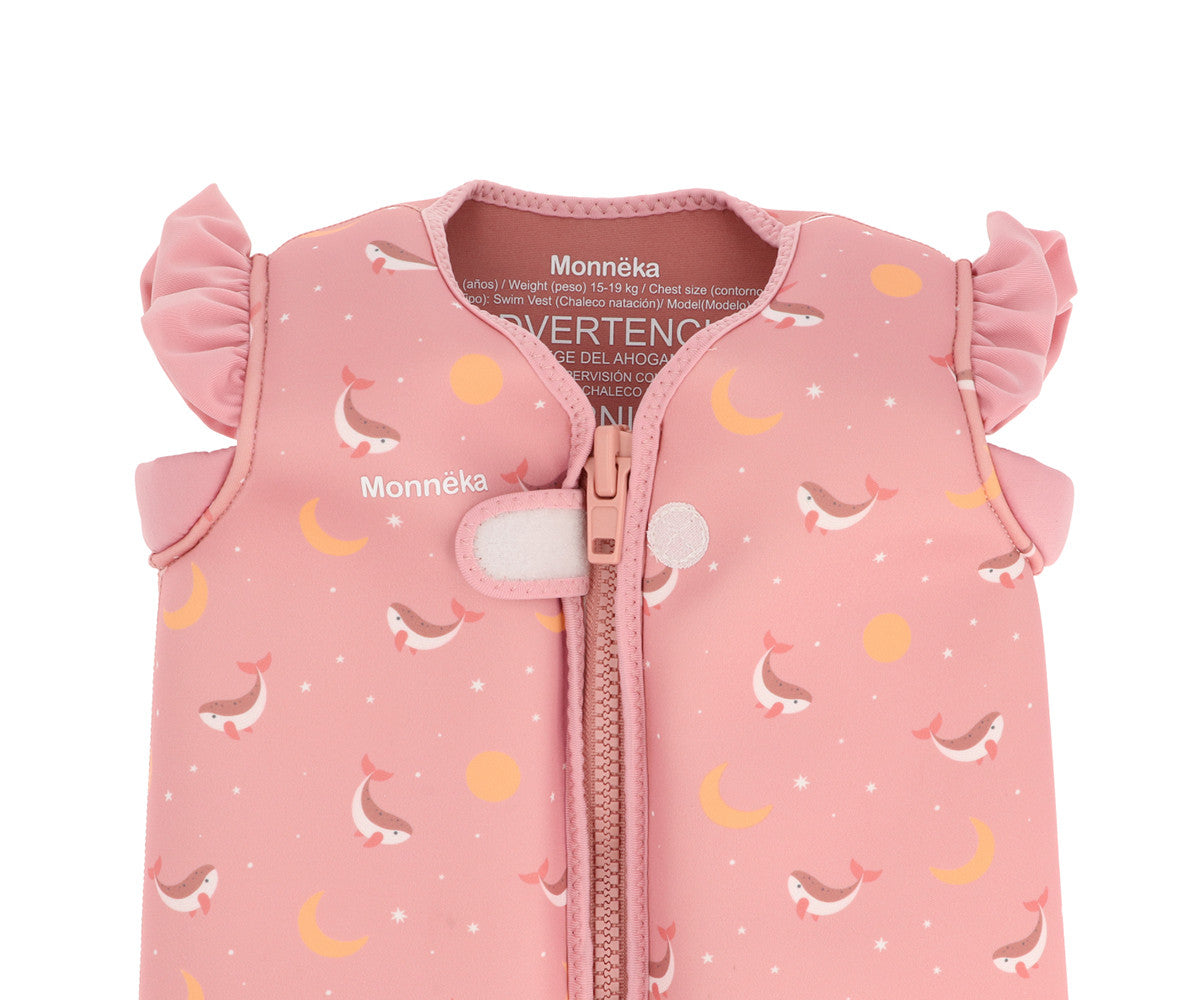 Gilet de Flottation et Apprentissage Whale Pink Monnëka précommande