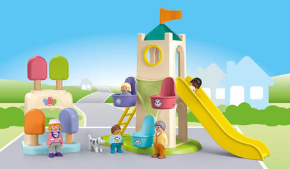 Playmobil 71703 Junior : Aire de Jeux avec Toboggan géant