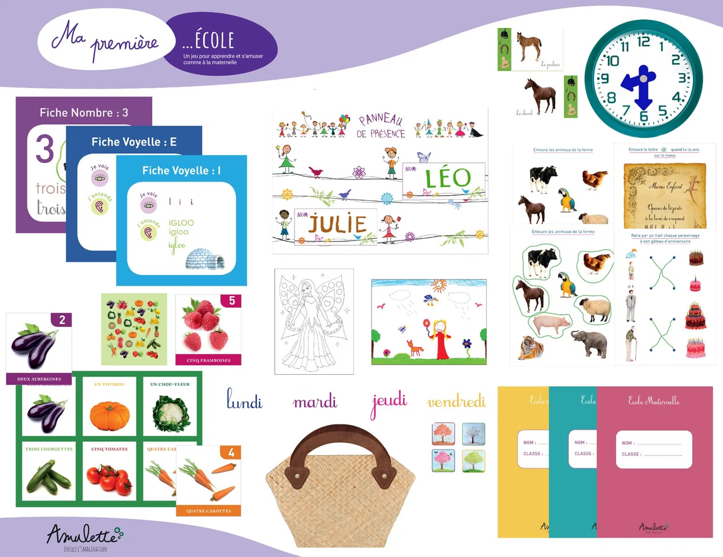 Ma première école - jeu d'imitation éducatif made in France- inspiration Montessori et Freinet