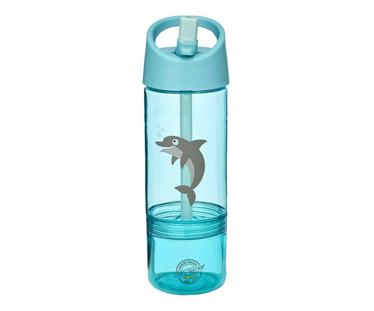 Gourde Tritan 2 en 1 Dolphin Blue