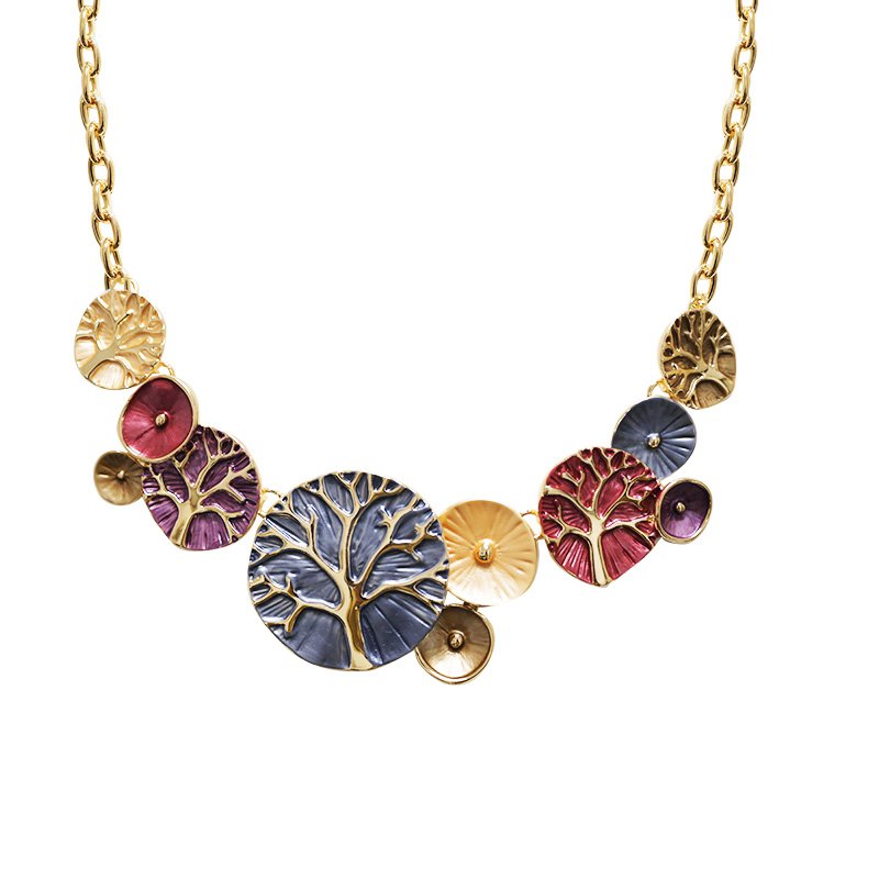 Collier Arbre de Vie en Émail