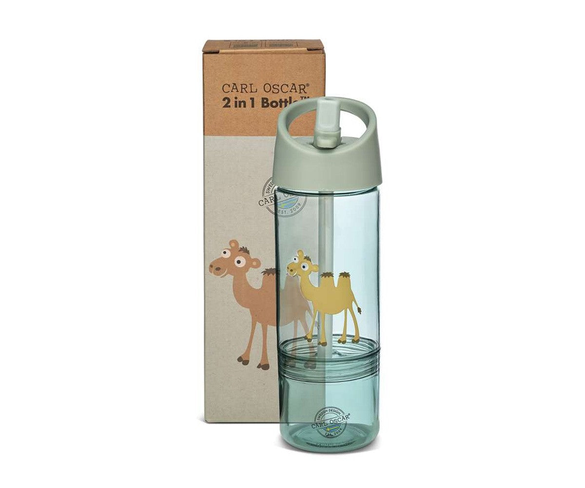 Gourde Tritan 2 en 1 Camel Green