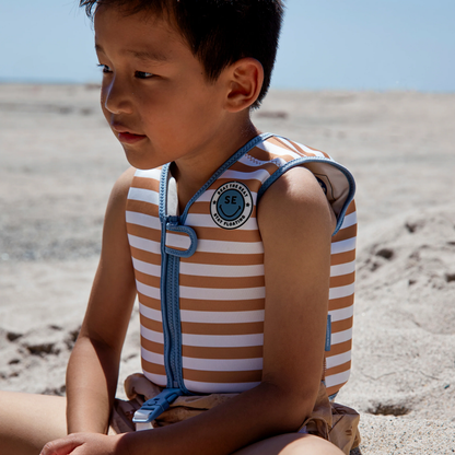 Gilet de bain - Marron/Blanc - Softlines 2/3 ans