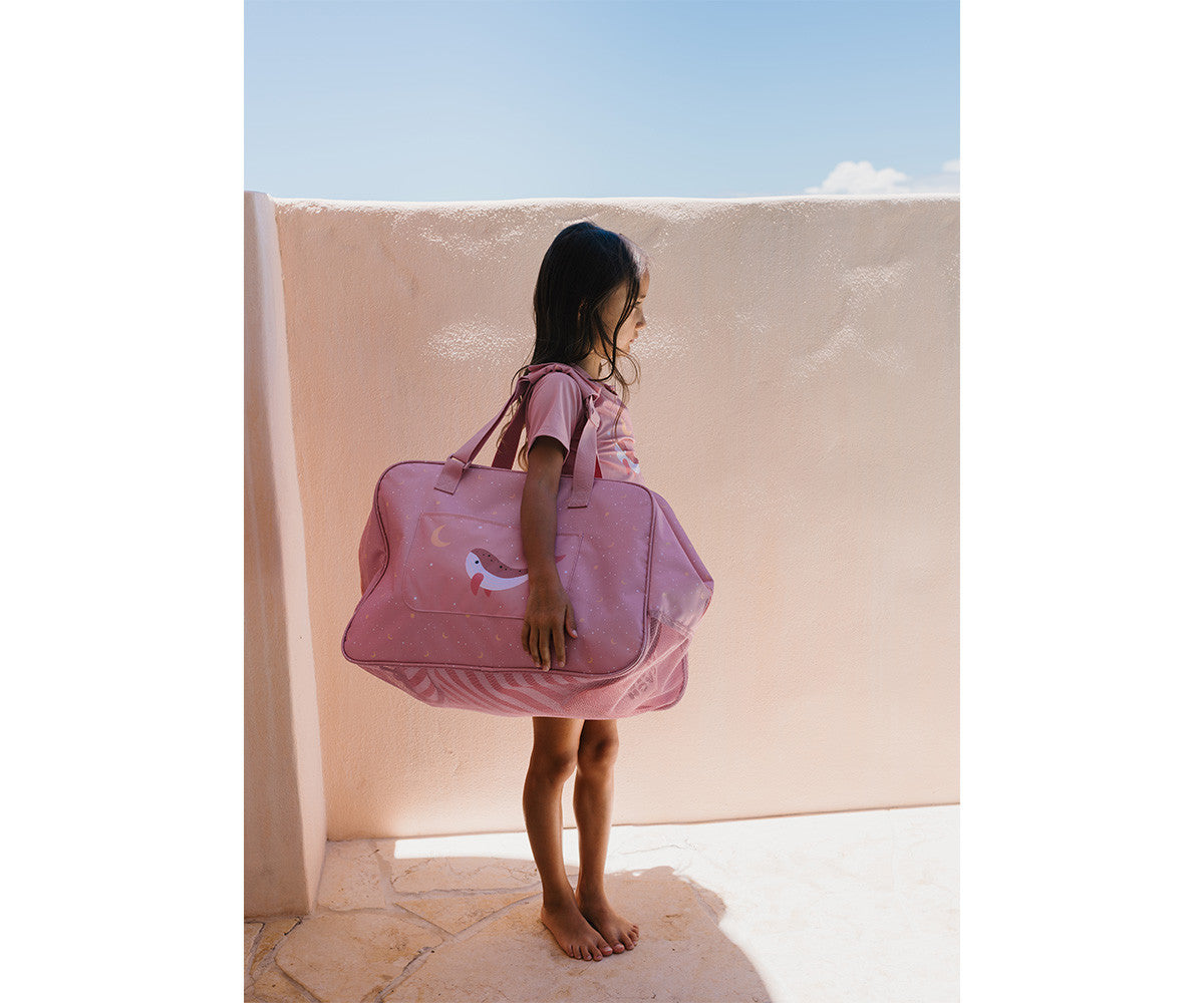 Sac de Plage avec Filet Whale Pink précommande