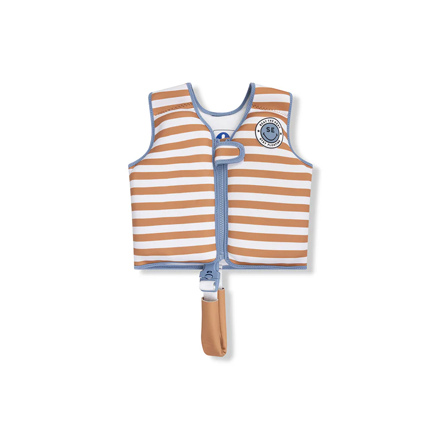 Gilet de bain - Marron/Blanc - Softlines 2/3 ans