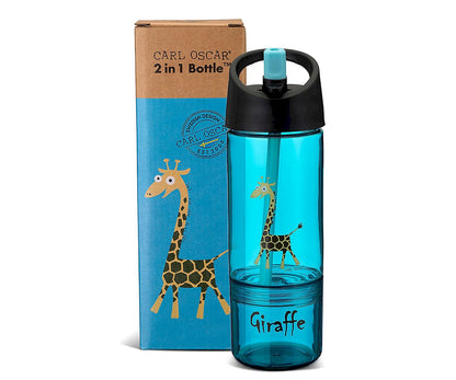Gourde Tritan 2 en 1 Giraffe Turquoise