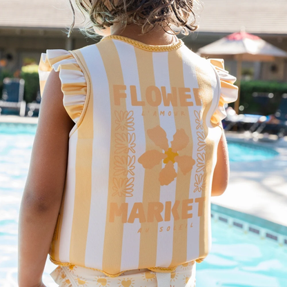 Gilet de bain - Jaune - Flower 2/3 ans
