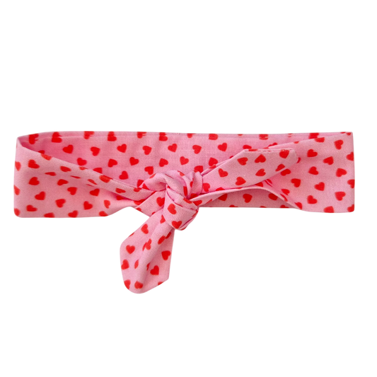 LEONIE bandeau rose cœur rouge