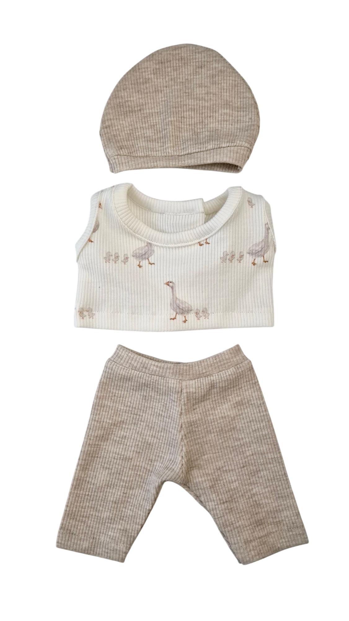 NINO 3 pièces T-shirt garçon oie + legging uni + bonnet uni