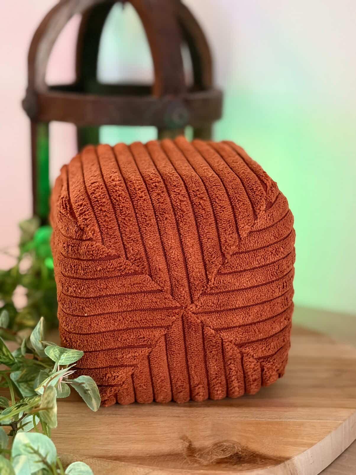 Housse tonibox 1 & 2 - velours grosse côte terracotta
