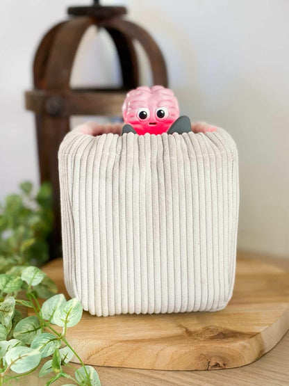 Housse tonibox 1 & 2 - velours fine côte crême