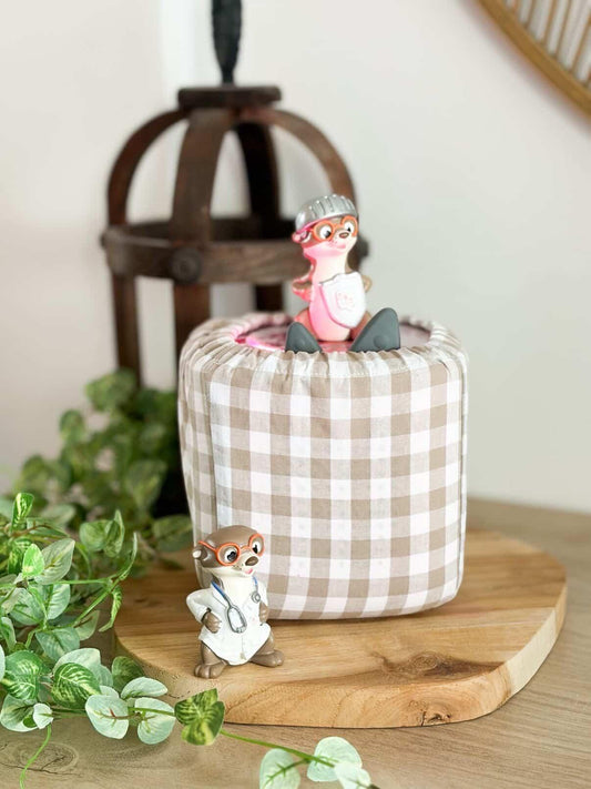 Housse tonibox 1 & 2 - vichy beige