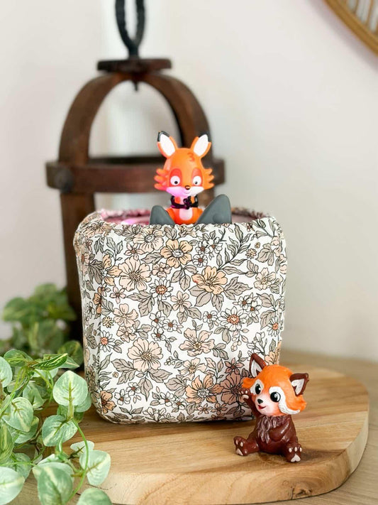 Housse tonibox 1 & 2 - coton fleuri corail