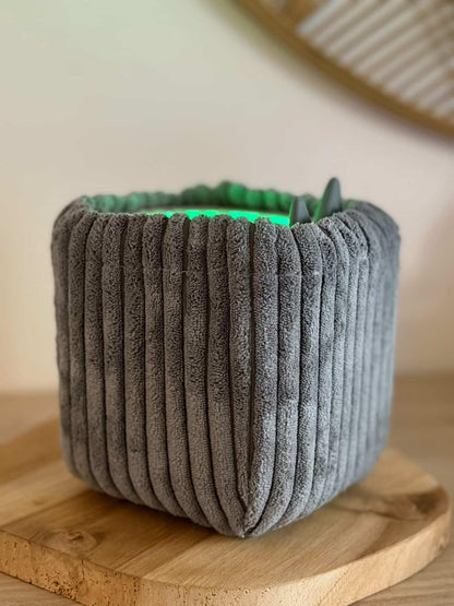 Housse tonibox 1 & 2 - velours grosse côte gris foncé