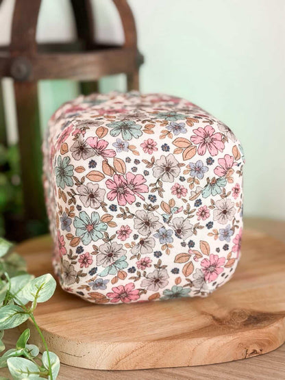 Housse tonibox 1 & 2 - double gaze fleuri rose & bleu