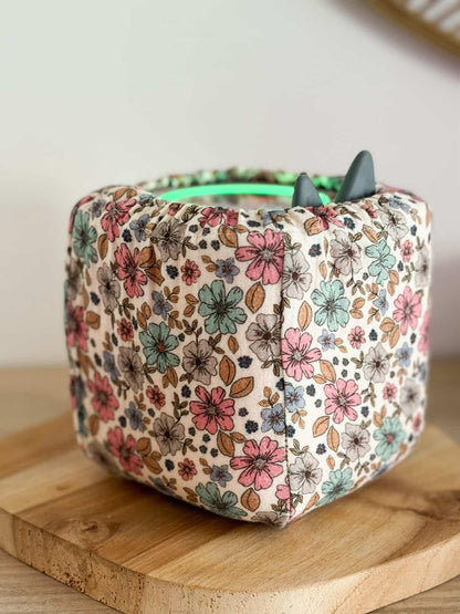 Housse tonibox 1 & 2 - double gaze fleuri rose & bleu