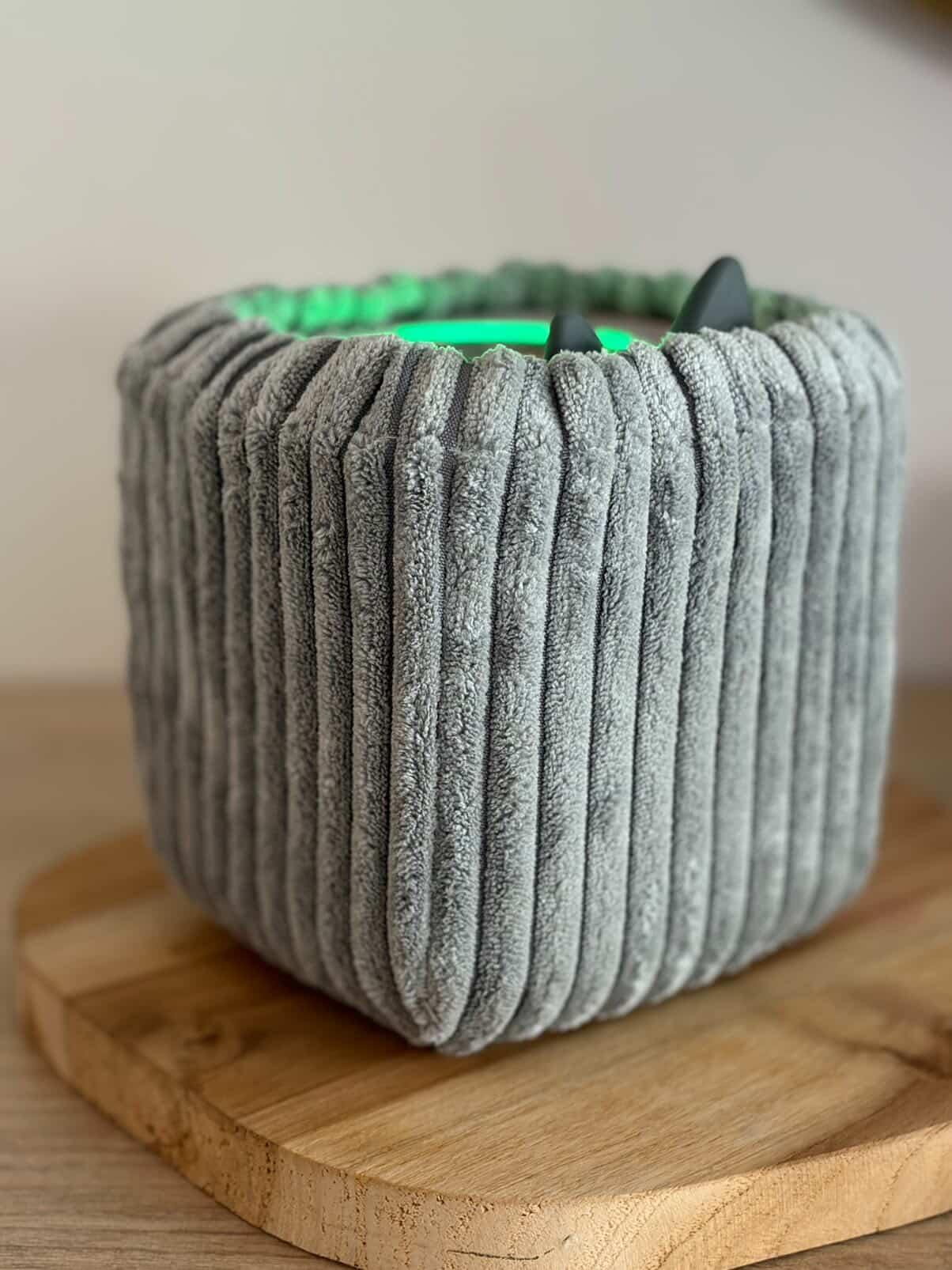 Housse tonibox 1 & 2 - velours grosse côte gris claire