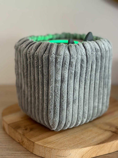 Housse tonibox 1 & 2 - velours grosse côte gris claire