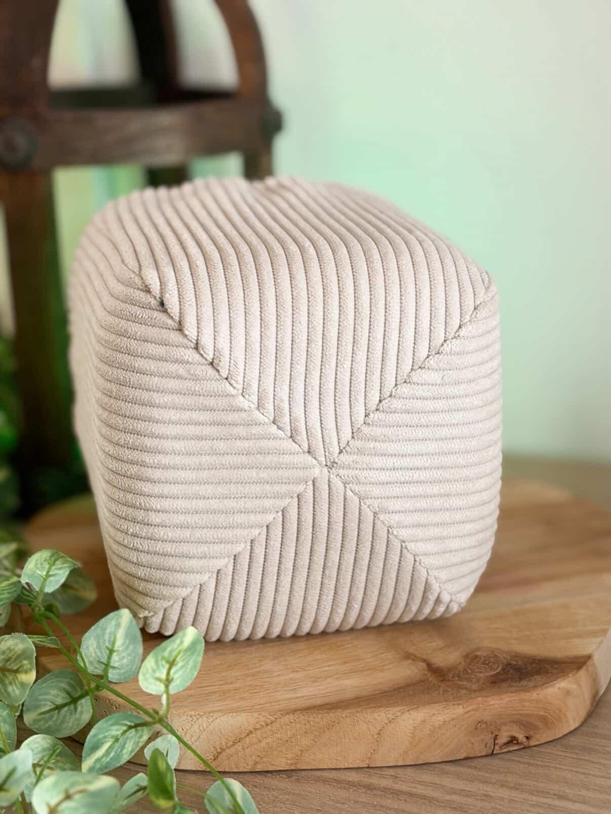 Housse tonibox 1 & 2 - velours fine côte crême