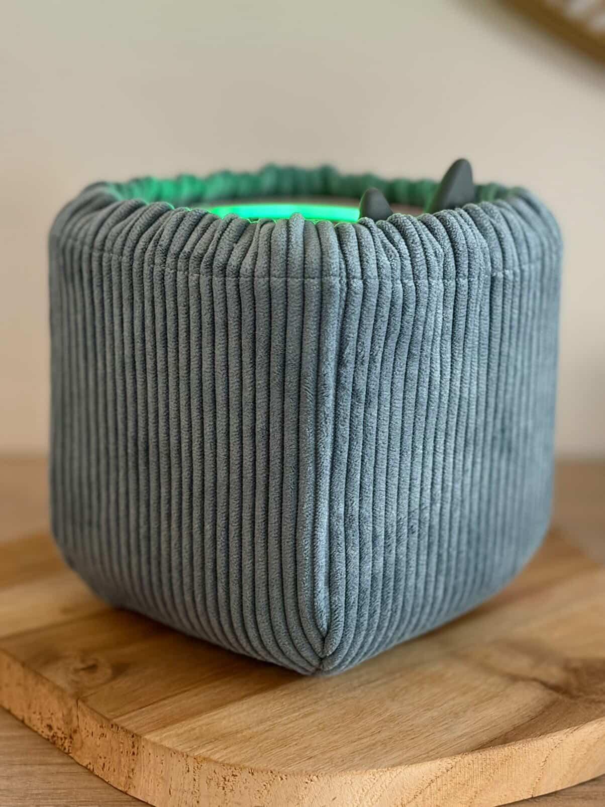 Housse tonibox 1 & 2 - velours fine côte bleu denim