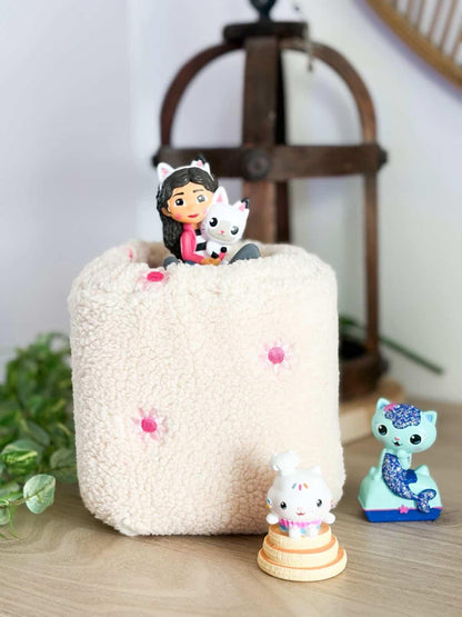 Housse tonibox 1 & 2 - Teddy fleurs brodés fluo