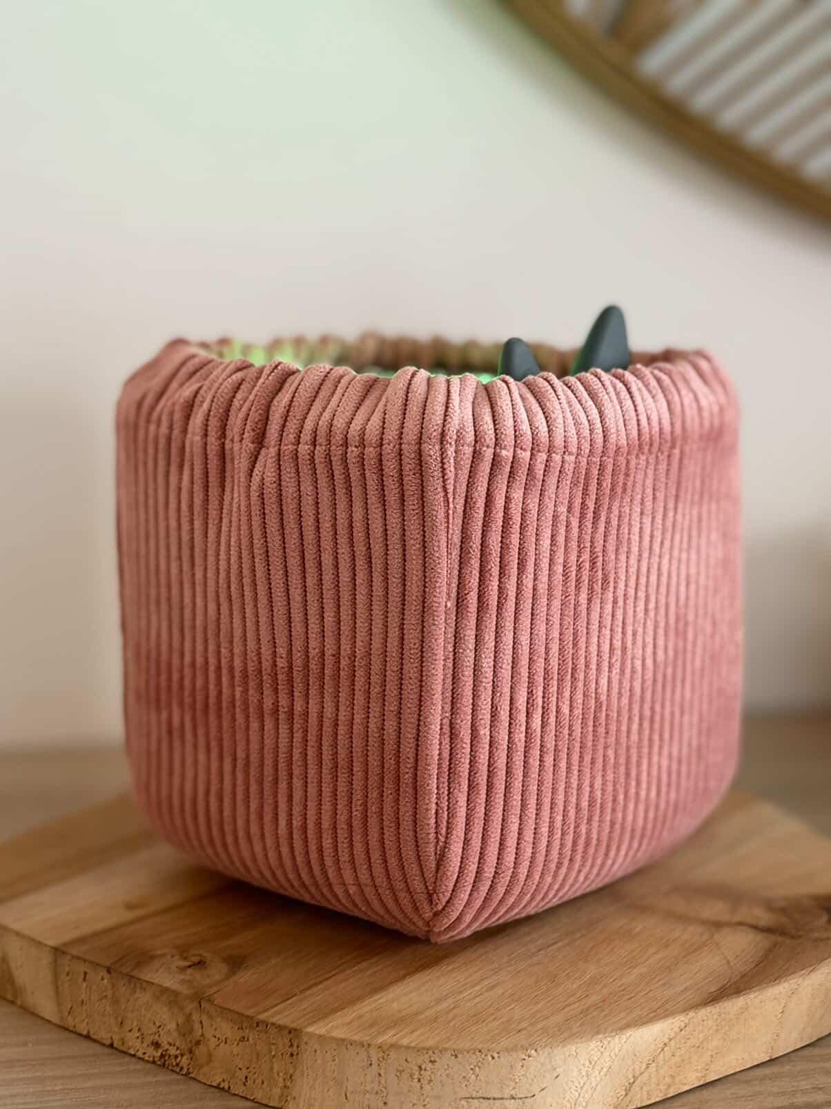 Housse tonibox 1 & 2 - velours fine côte rose