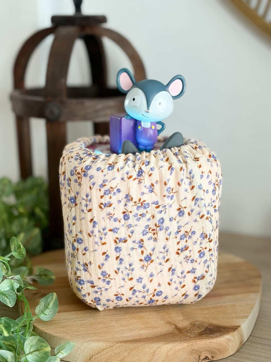 Housse tonibox 1 & 2 - double gaze fleur bleu
